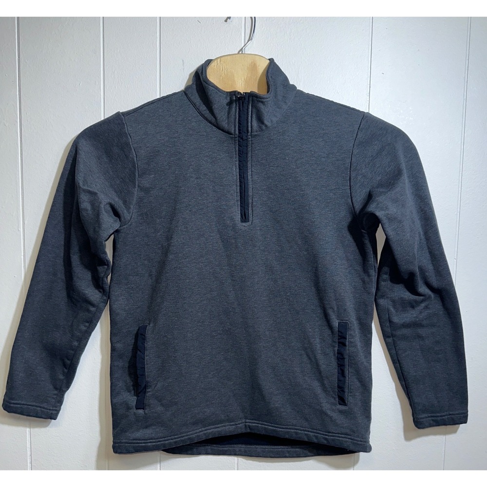 Bonobos Golf Mens Slim Fit Quarter Zip Pullover Charcoal Gray‎ Heather Size M